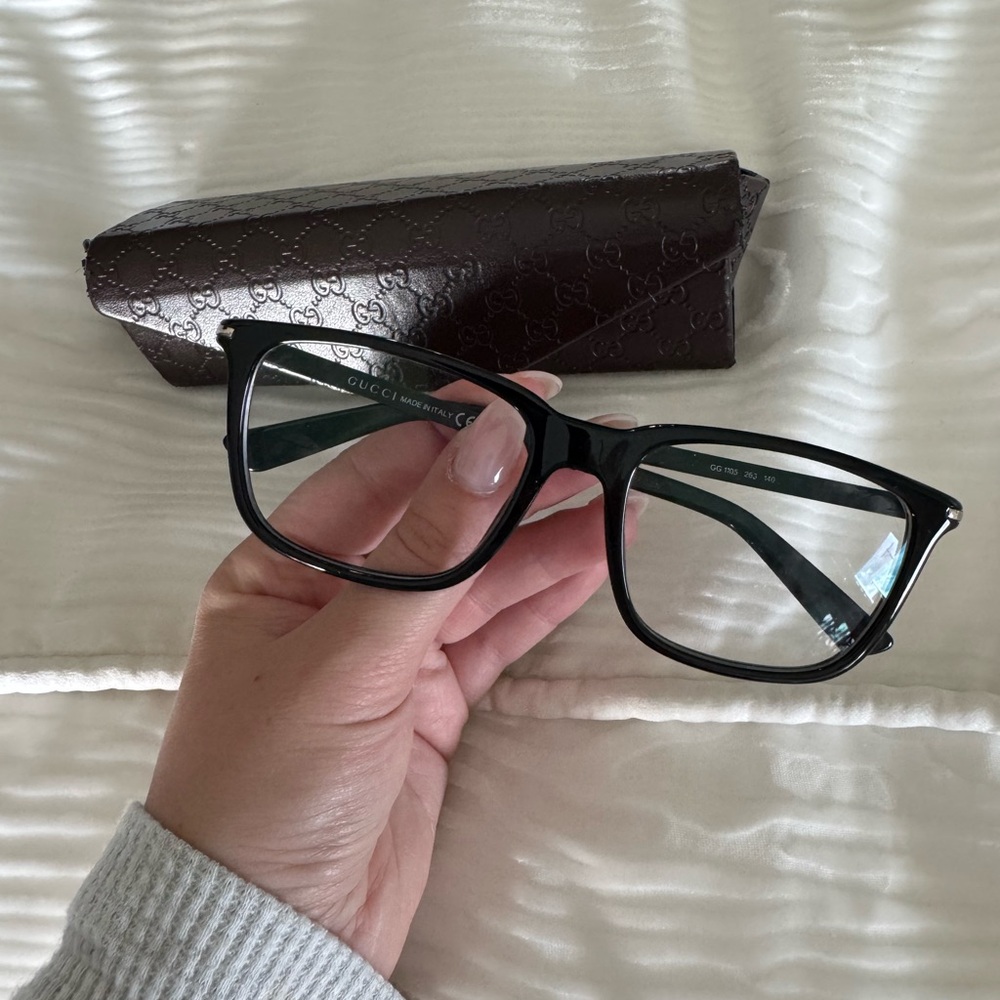 Gucci Black Eyewear with Brown Case